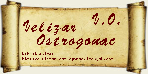 Velizar Ostrogonac vizit kartica
